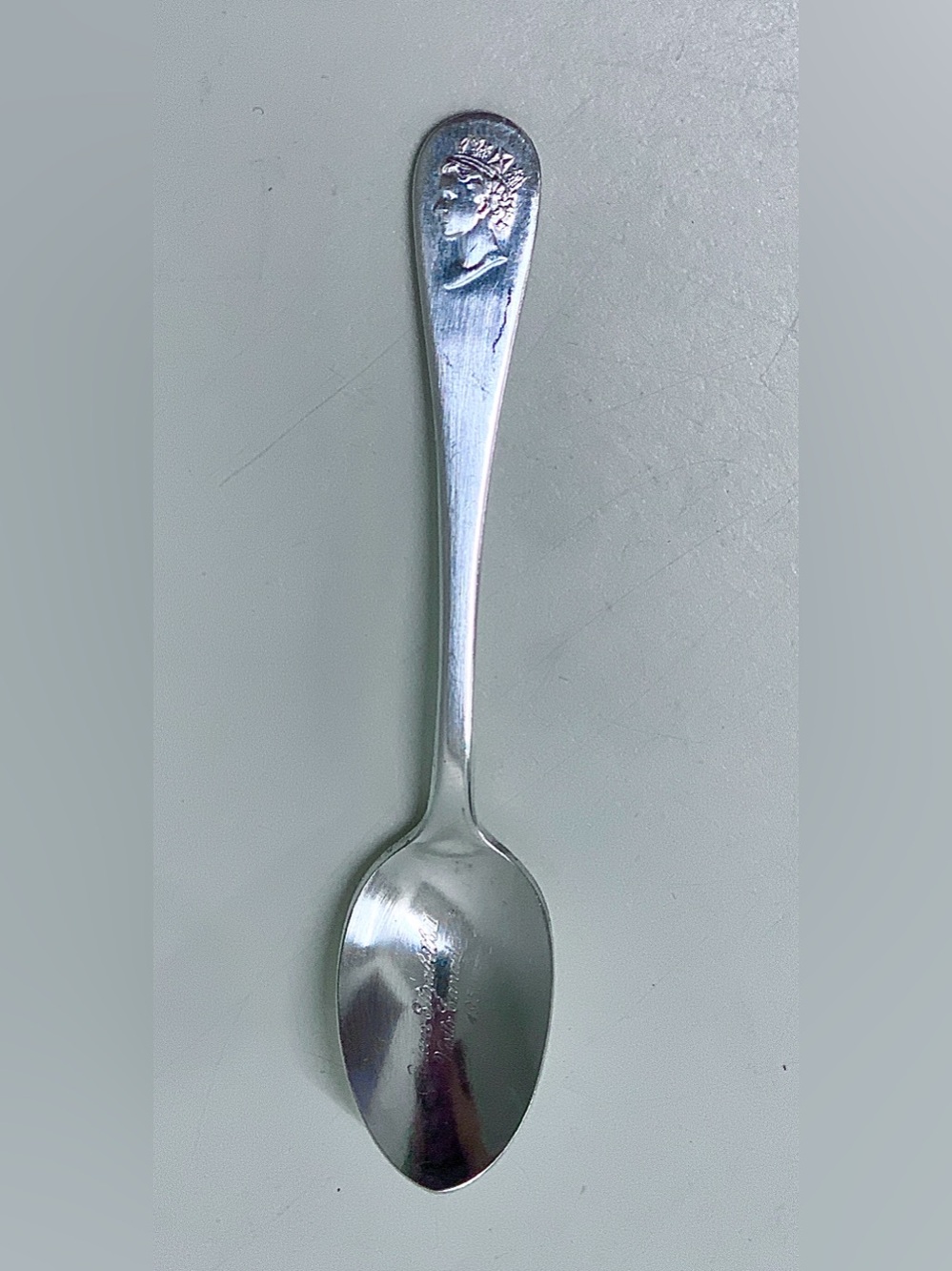 c. 1959 Vtg McGlashan Silver Plated Queen Elizabeth II Canadian Visit Spoon
